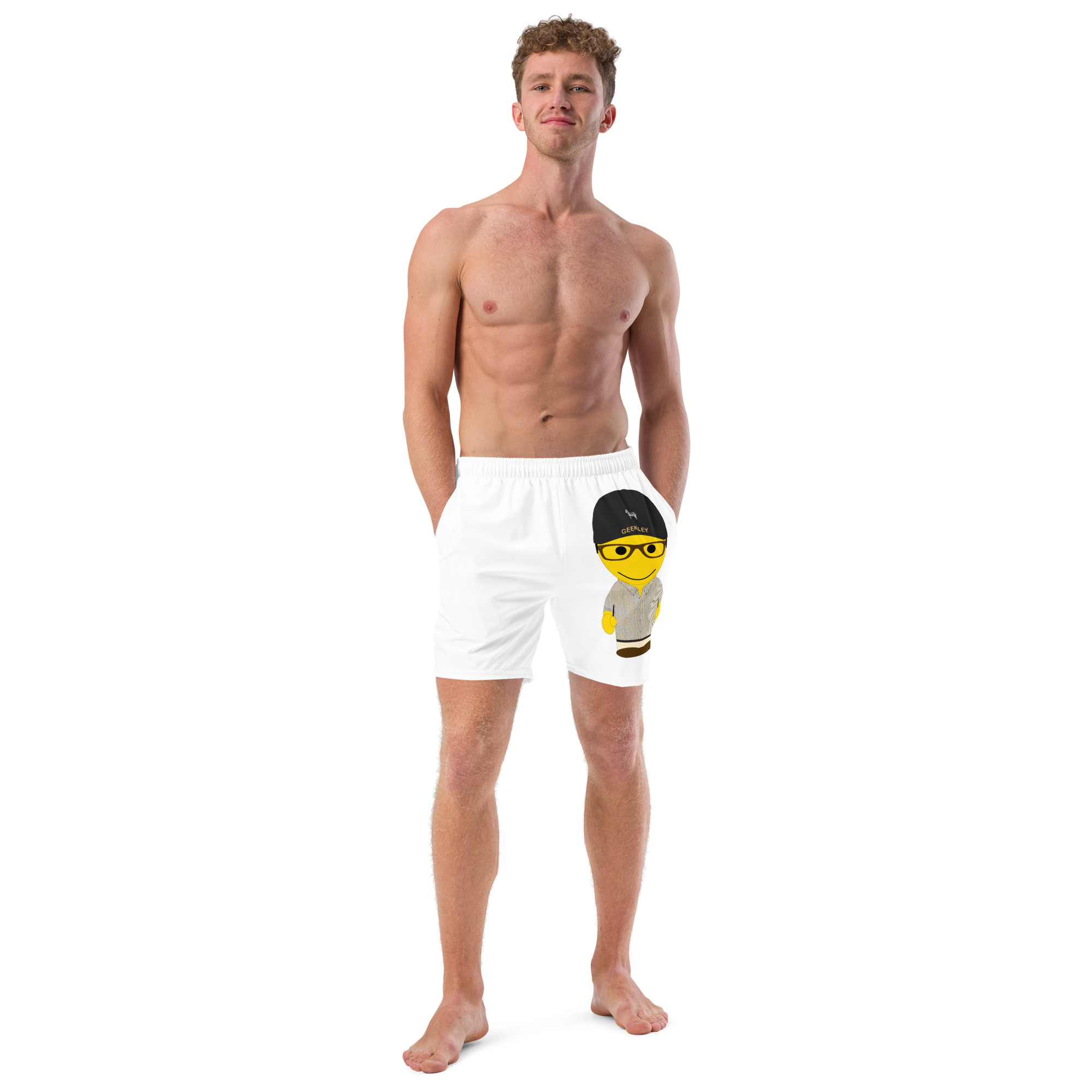 Short de bain recyclé (CHECAR-LOGCAP-BLAMOU1)