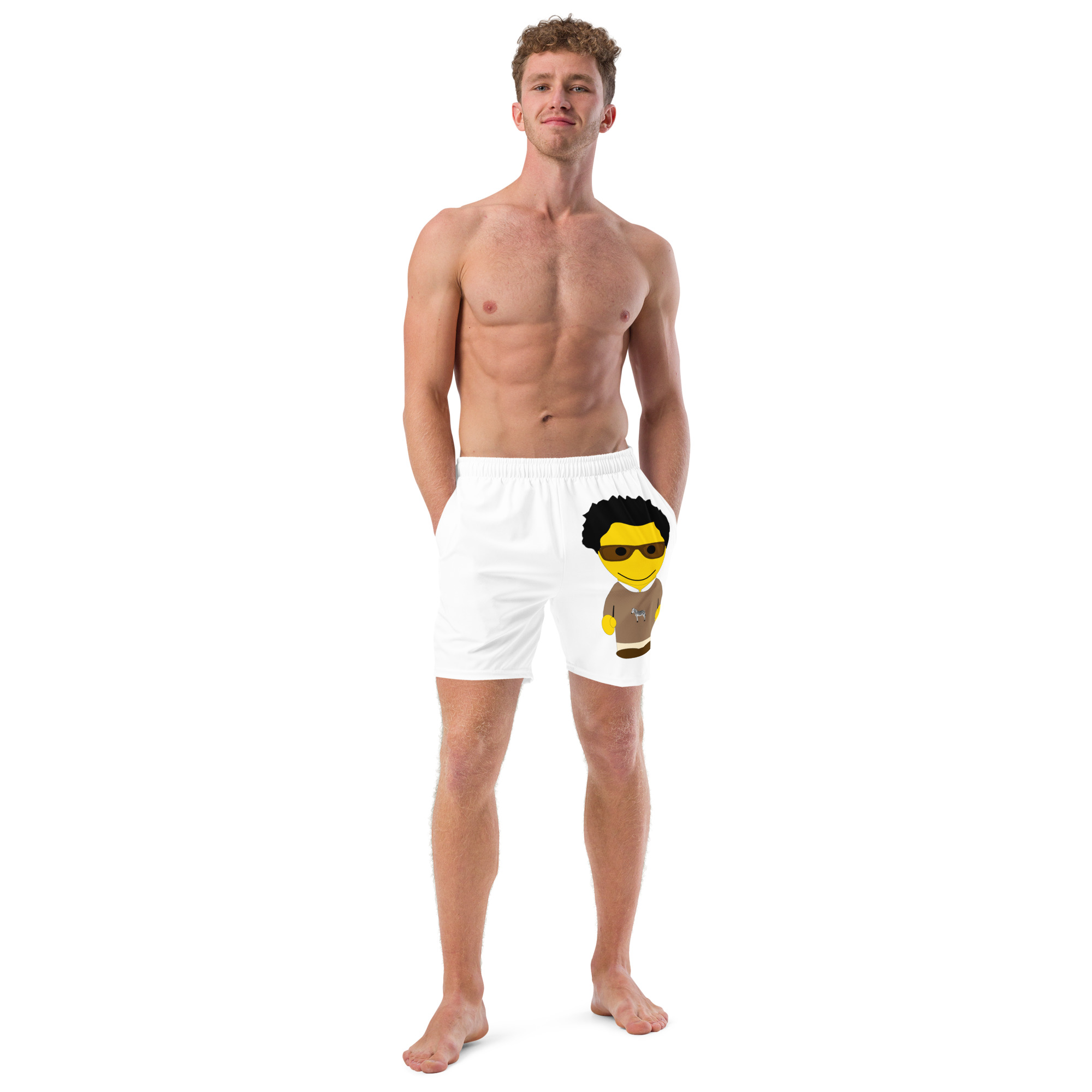 Short de bain recyclé (SWECC2-POLCAM-WHI001)