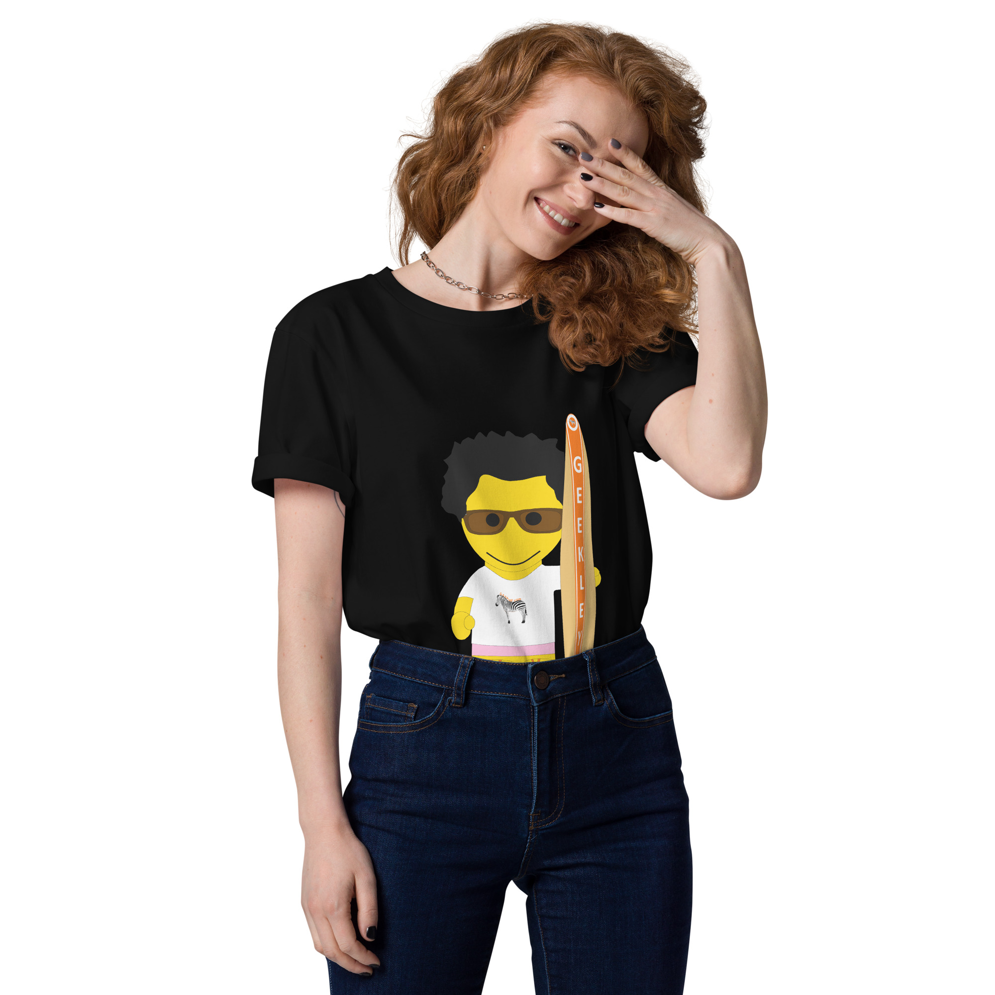 T-shirt unisexe en coton biologique (SPOSUR-ROS001-ORA001)