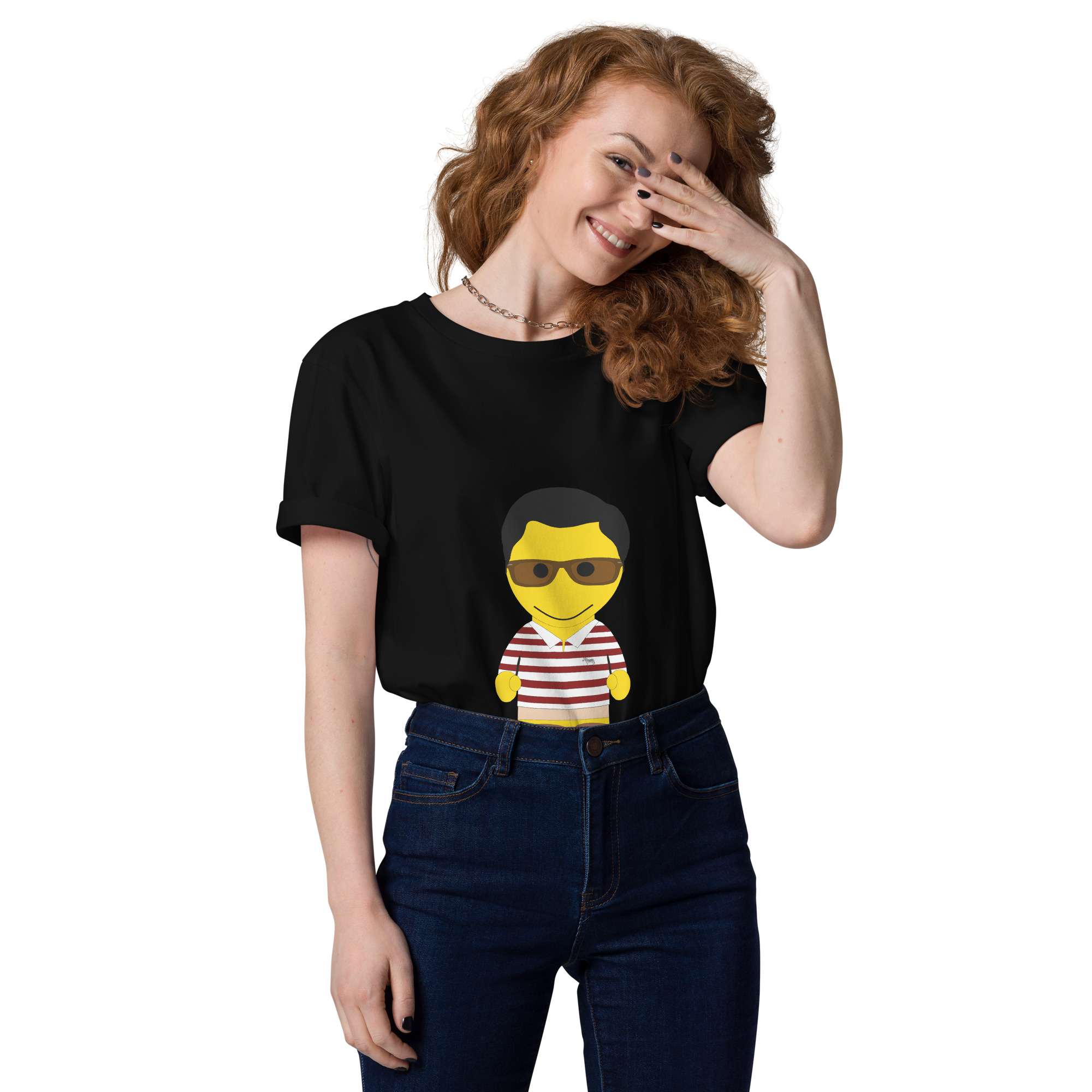 T-shirt unisexe en coton biologique (POLRAY-LOGBDX-CC1001)