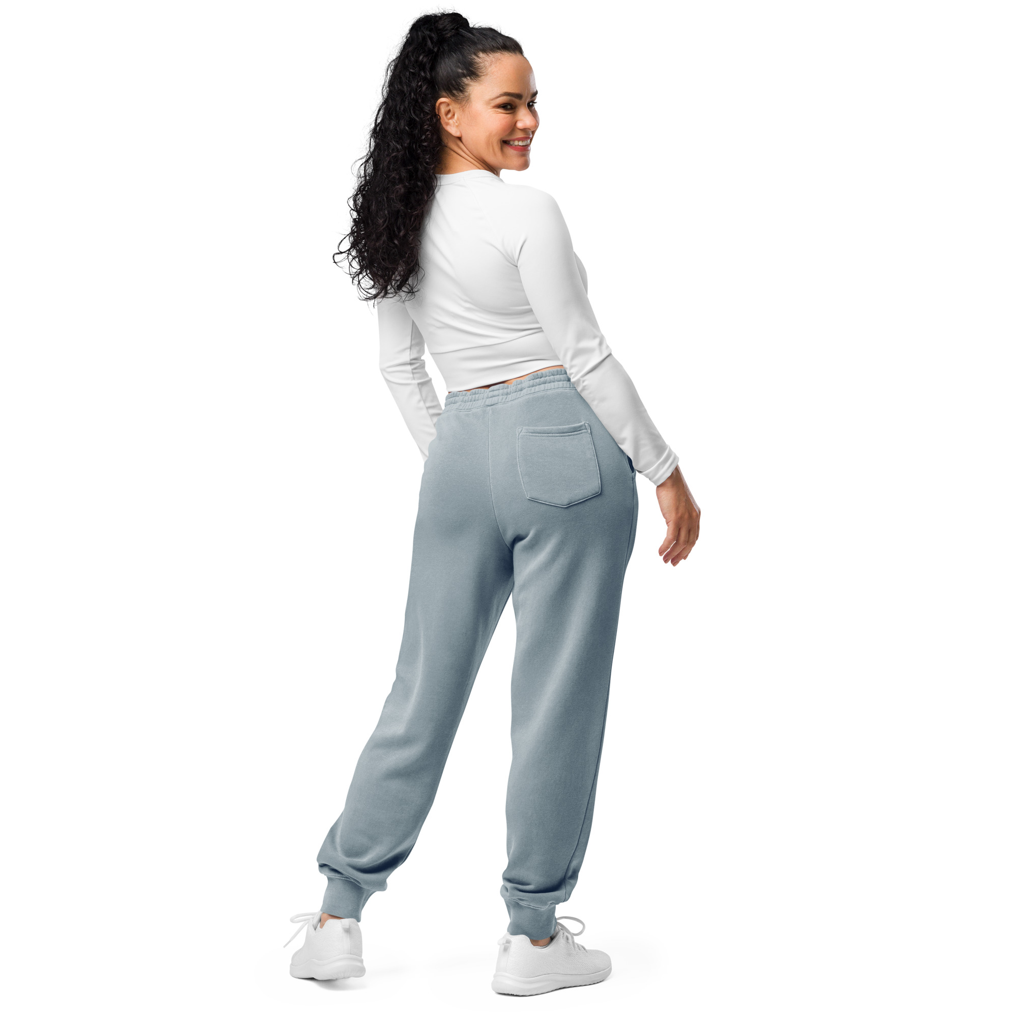 Pantalon de sport teint par pigment (POLBIK-LOGBLA-RAY001) – Image 8