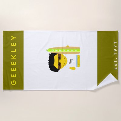 Serviette de plage GEEKLEY surfeur olive