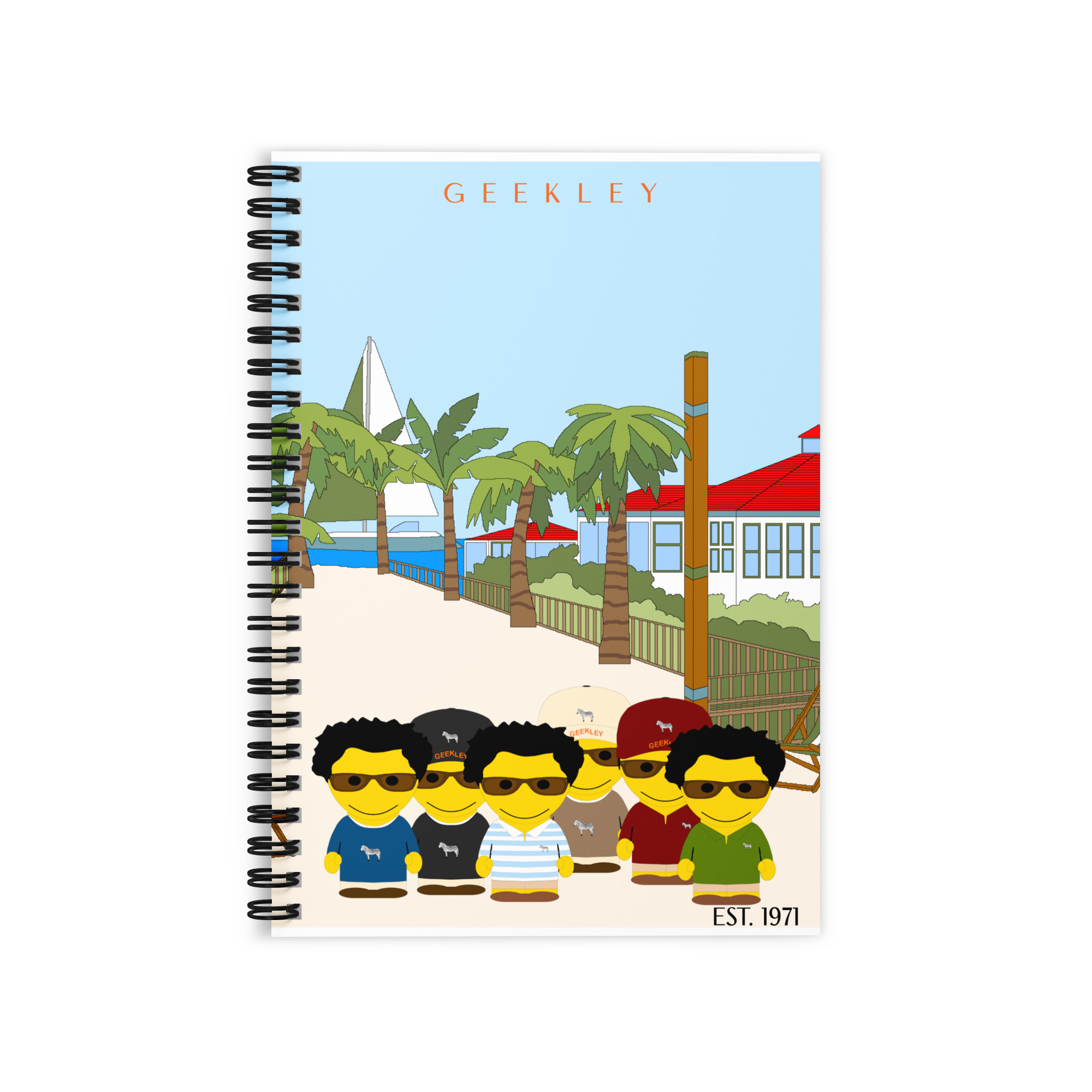 Carnet à spirale ligné "Beach party part II"