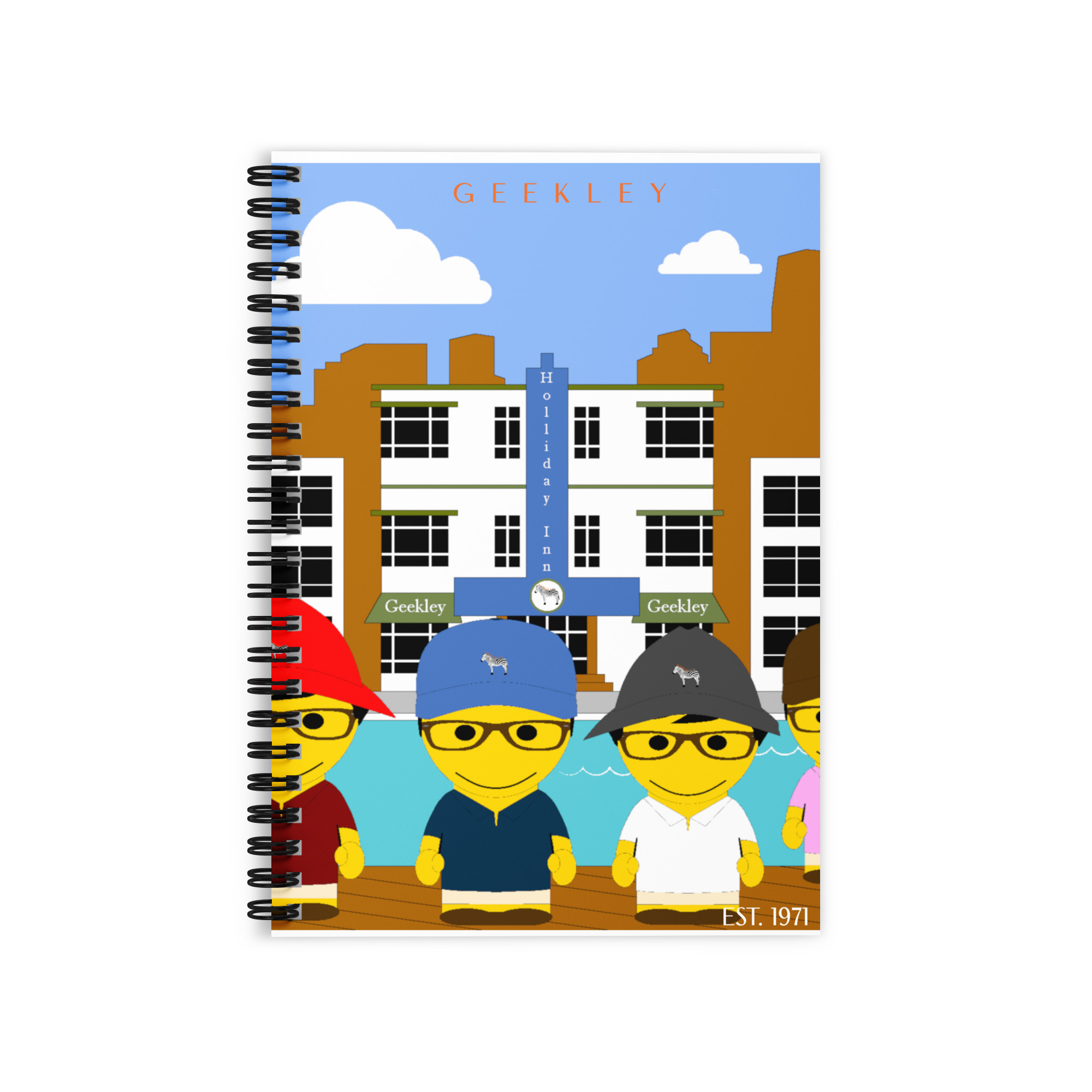 Carnet à spirale ligné "Blue hotel"